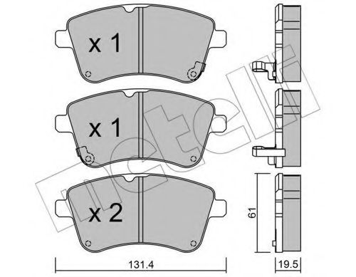 set placute frana,frana disc