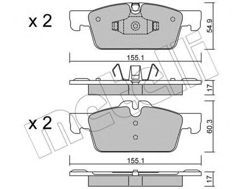 set placute frana,frana disc