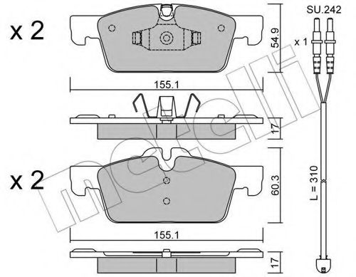 set placute frana,frana disc