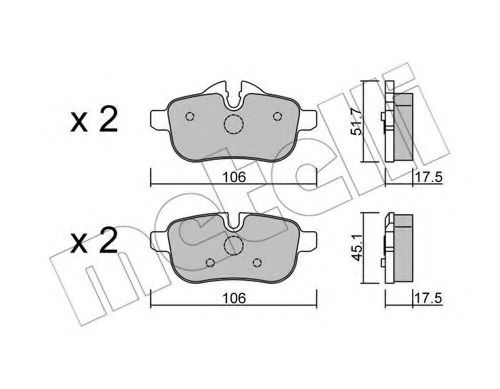 set placute frana,frana disc