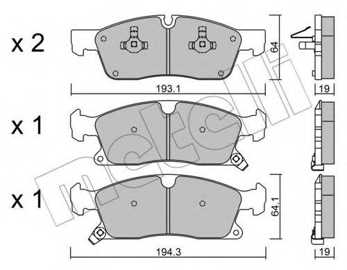 set placute frana,frana disc