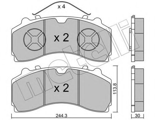 set placute frana,frana disc