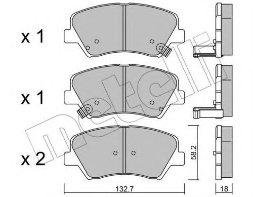 set placute frana,frana disc