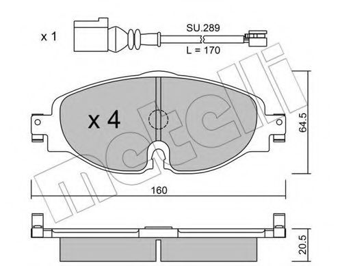 set placute frana,frana disc