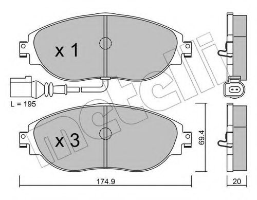 set placute frana,frana disc