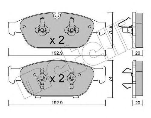 set placute frana,frana disc