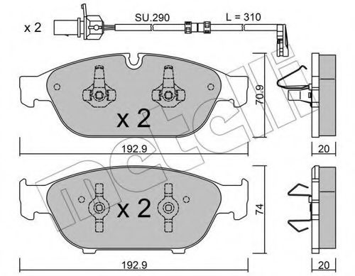 set placute frana,frana disc