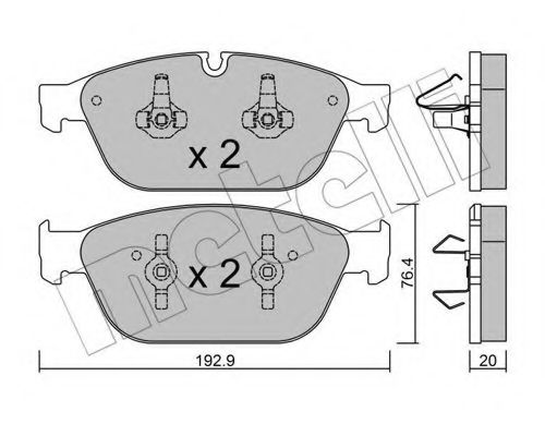 set placute frana,frana disc