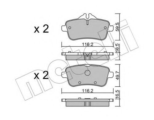 set placute frana,frana disc