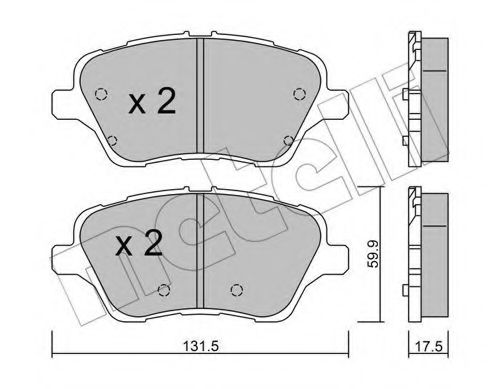 set placute frana,frana disc