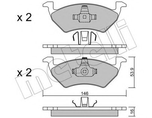 set placute frana,frana disc