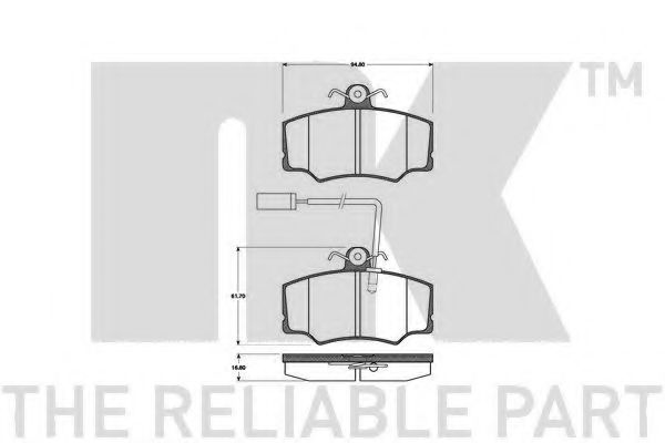 set placute frana,frana disc