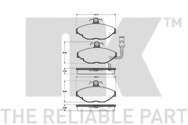 set placute frana,frana disc