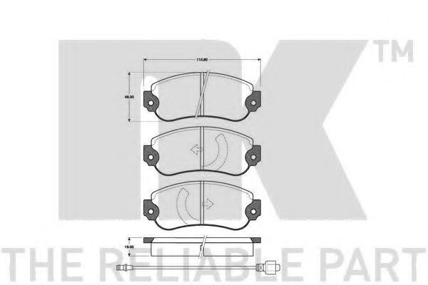 set placute frana,frana disc