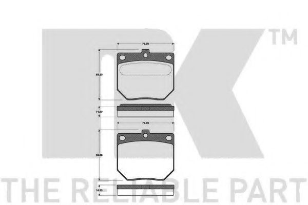 set placute frana,frana disc