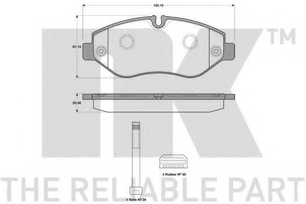 set placute frana,frana disc