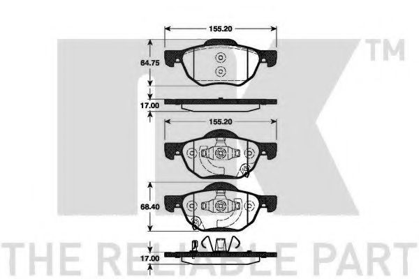 set placute frana,frana disc