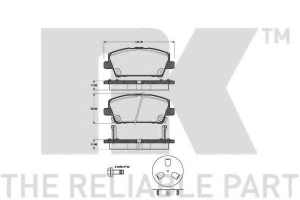 set placute frana,frana disc