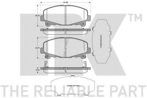 set placute frana,frana disc