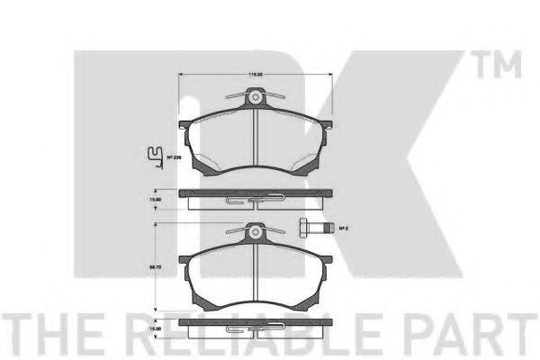 set placute frana,frana disc