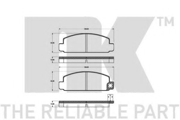 set placute frana,frana disc