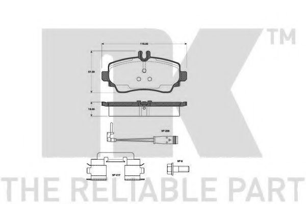 set placute frana,frana disc