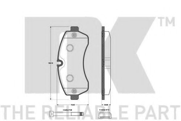 set placute frana,frana disc