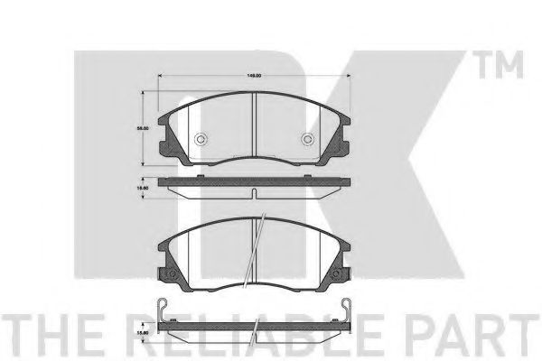 set placute frana,frana disc