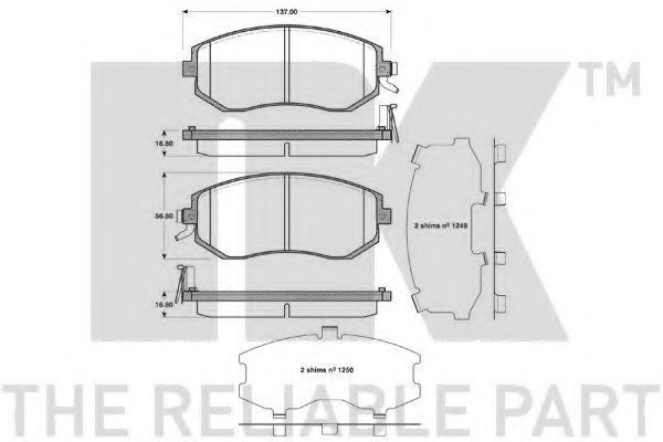 set placute frana,frana disc