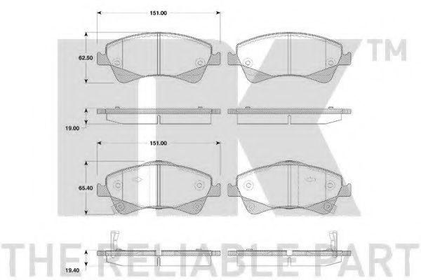 set placute frana,frana disc