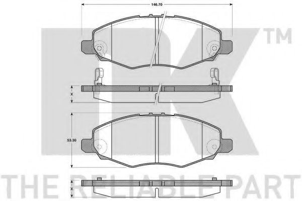 set placute frana,frana disc