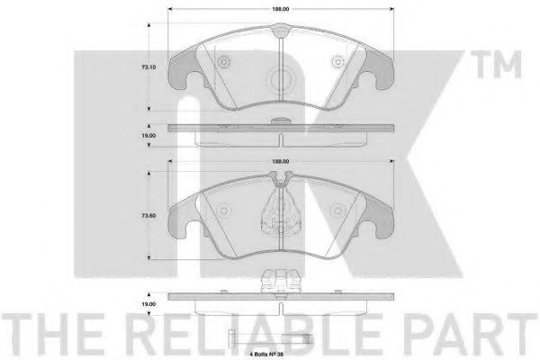 set placute frana,frana disc