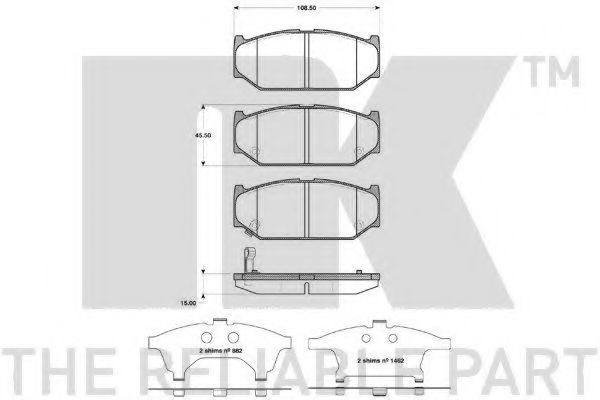 set placute frana,frana disc