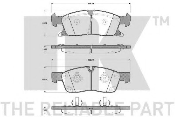 set placute frana,frana disc