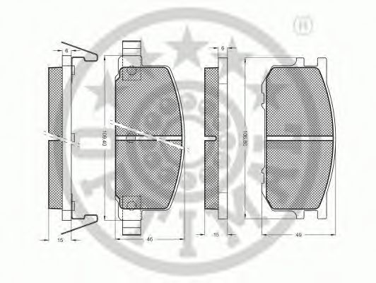 set placute frana,frana disc