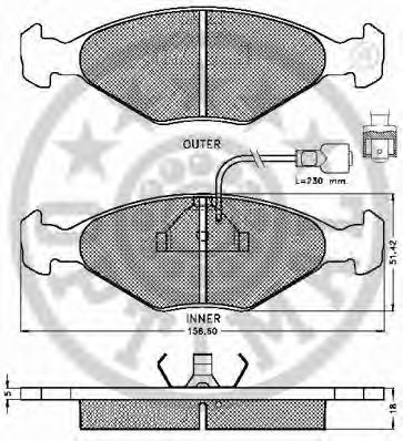 set placute frana,frana disc