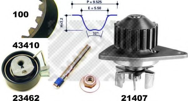 Set pompa apa + curea dintata