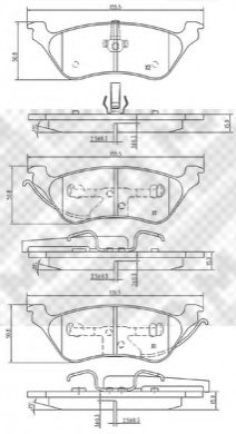 set placute frana,frana disc