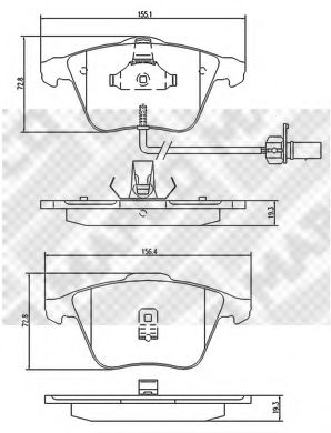 set placute frana,frana disc