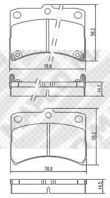 set placute frana,frana disc