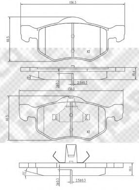 set placute frana,frana disc