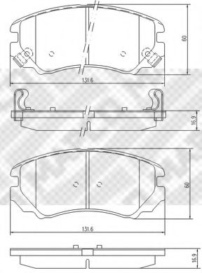 set placute frana,frana disc