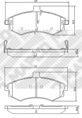 set placute frana,frana disc