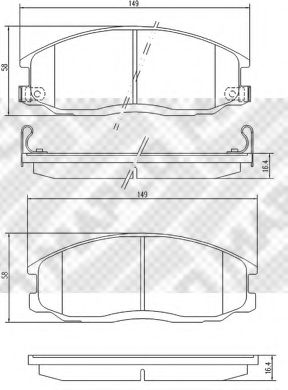 set placute frana,frana disc