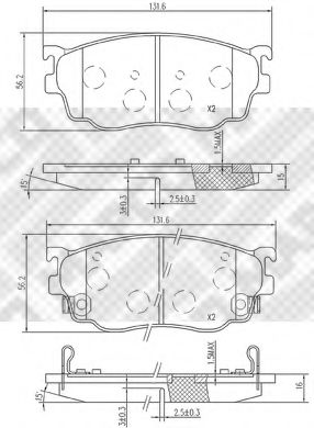 set placute frana,frana disc