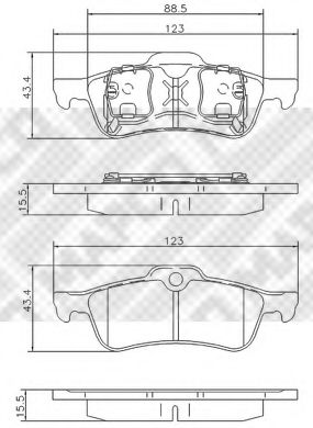 set placute frana,frana disc