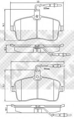 set placute frana,frana disc