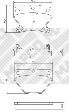 set placute frana,frana disc