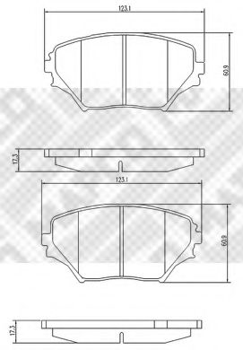 set placute frana,frana disc