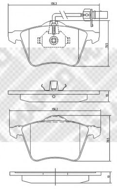 set placute frana,frana disc